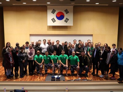 برگزاری مراسم گلریزان در کره جنوبی با نمایش تیم منتخب